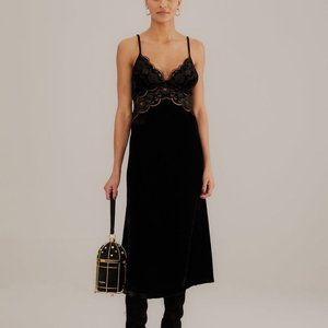 FARM Rio Richelieu Velvet Lace Dress.- Read Description!
